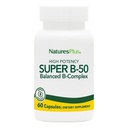 NaturesPlus Super B50-60 Vegetarische Capsules - High Potency B Complex Vitamin Supplement - Brain & Energy Booster - Glutenvrij - 60 porties