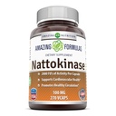 Formules étonnantes Nattokinase Dietary Supplement 100 mg Veggie Capsules Supplement $ 2000 FU Enzyme Activité $ Non-GMO $ Sans gluten $ Fabriqué aux États-Unis (270 Nombre)