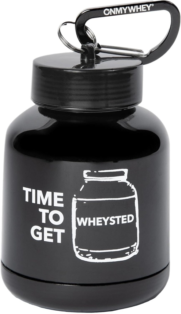 ONMYWHEY Dubbele scoop (180cc) Proteïne en supplement Keychain Funnel, tijd om te krijgen Wheysted