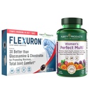 Zuiverheid Producten Bundel - Vrouwen Perfect Multi + Flexuron Joint Formula Vrouwen Multivitamine (Ondersteunt Urinaire Tract Gezondheid, Immune, Bone + Meer) - Flexuron (Krillolie, Hyaluronzuur + Meer)