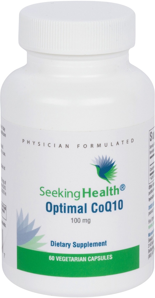 Seeking Health Optimal CoQ10, 100 mg Coenzym Q10 Supplement, Antioxidant, Ondersteunt energieproductie en hartgezondheid, vegetarisch (60 capsules)