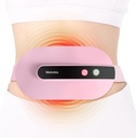 Plaquette de chauffage sans fil portable, plaquette de chauffage pour douleurs au dos avec 3 niveaux de chaleur et 3 modes de massage de vibration, ceinture en cuir pour femmes et fille (puce)