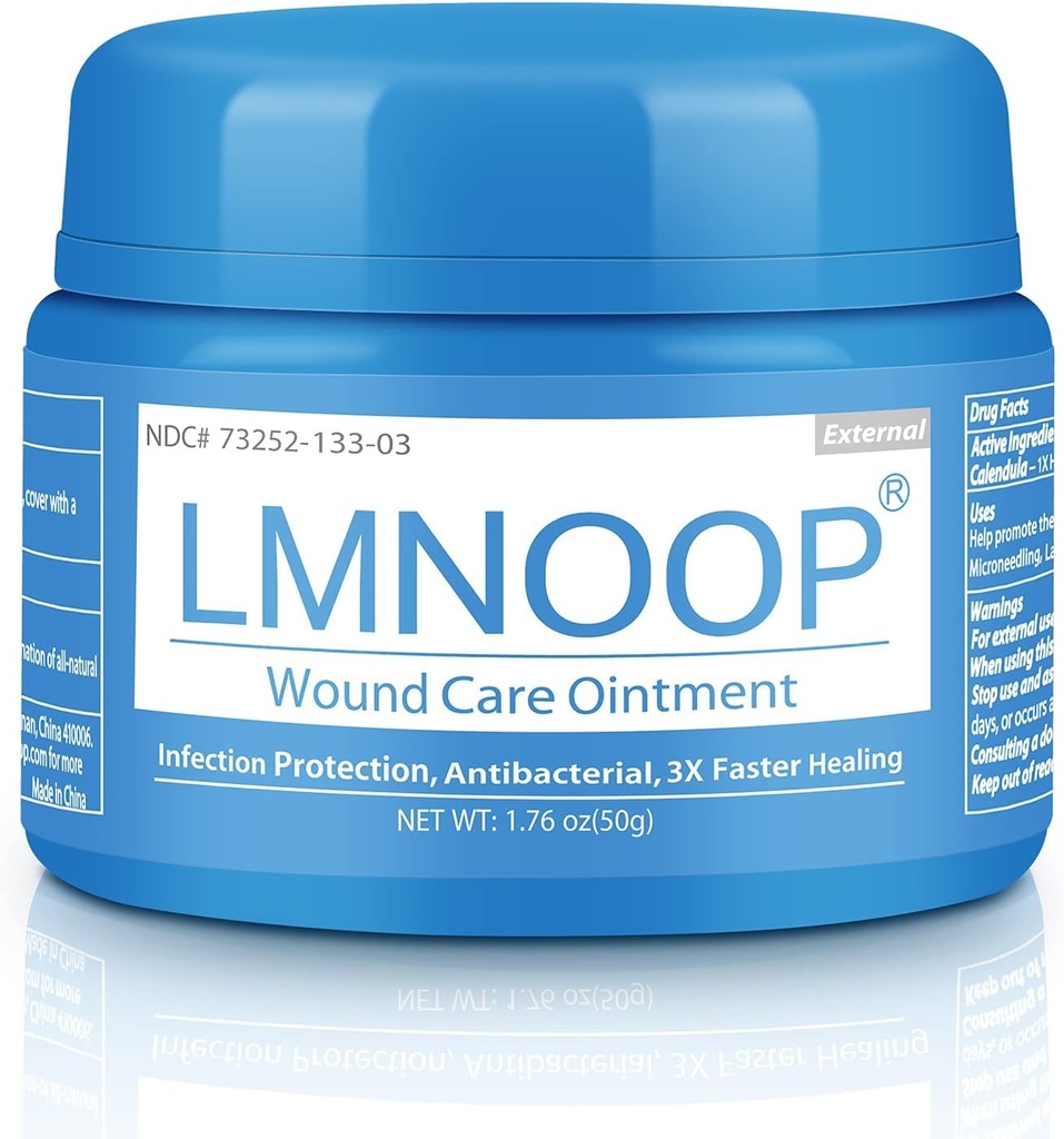 LMNOOP® Wound Healing Ointment, for Chronic Wound, Bedsore, Skin Ulcers, Cellulitis, Burns, Sores, Chirurgical Wound, Infected Wound, Cuts, Blisters, Pain Relief, Anti-Infection, Anti-inflammatoire Cream