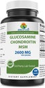 Brieofood Triple Strength Glucosamine Chondroitin MSM 2600mg/Serving Capsules, Ondersteunt gezonde gewrichts-, cartilage- en connectief weefsel - bevordert Joint Comfort & Flexibiliteit 180 Tel.