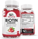 Geavanceerde Biotin Gummies - Natuurlijke aardbeiensmaak voor haar, huid en nagels ondersteuning