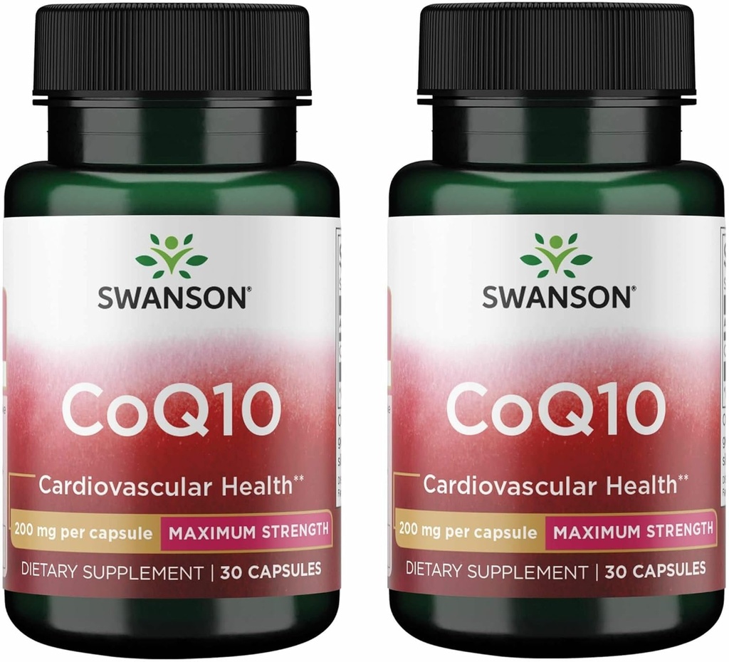 Swanson Coq10 200 200 Milligrammes 30 Capsules (2 Pack)