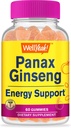 WellYeah Panax Ginseng Gummies - 96mg Panax Ginseng Root Extract per Serving - Niet-GMO, Natuurlijke Smaken, Veganistisch, Glutenvrij, Nutvrij - 60 Tellen