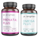 Dr. Brighten Prenatale Plus en Omega Plus Bundle voor zwangere of verpleegster moeders, Non-GMO, Geen Gluten, Geen soja