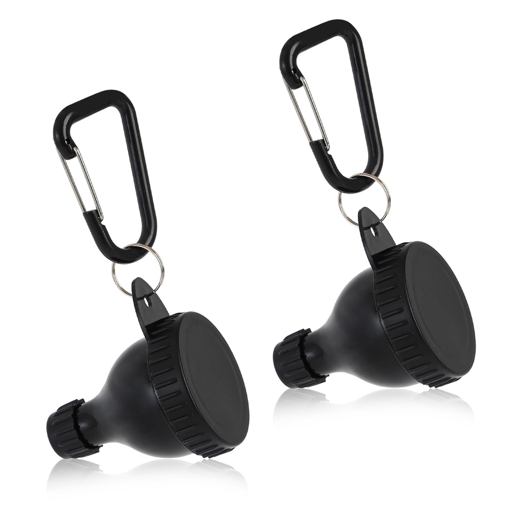 2 stuks Proteïnepoeder Container, Proteïne Poeder Travel Container, Proteïne Poeder Container te gaan, Pre Workout / Gym Supplemen Keychain (Zwart, 50ml)