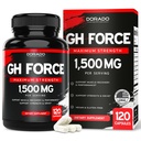 Suppléments de l'HGH pour les hommes et les femmes (120 comtes) 1500mg Soutenir la croissance musculaire et les niveaux sains de l'hormone de croissance humaine - Promouvoir la santé musculaire et la récupération pour les hommes après l'entraînement Supplément - États-Unis fait