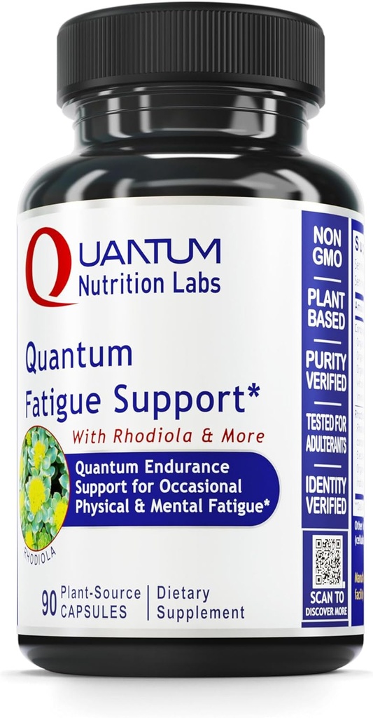 QNL Kwantumvermoeidheid - Vegan Rhodiola Rosea Root Supplement - Organic Adaptogen Blend for Occasional Physical & Cognitive Stress - 90 Plant Based Capsules