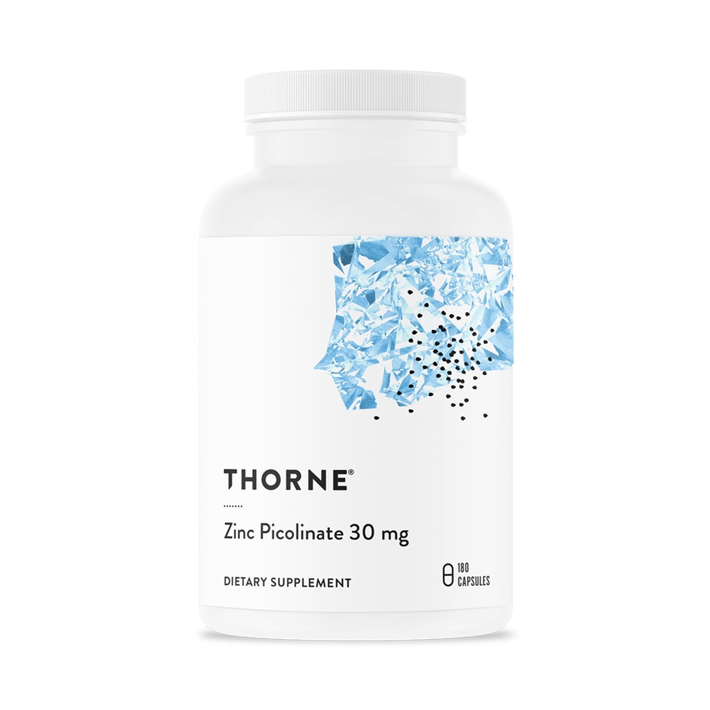 THORNE - Zink Picolinaat 30 mg - goed geasfalteerd zinksupplement voor groei en immuunfunctie* - 180 capsules