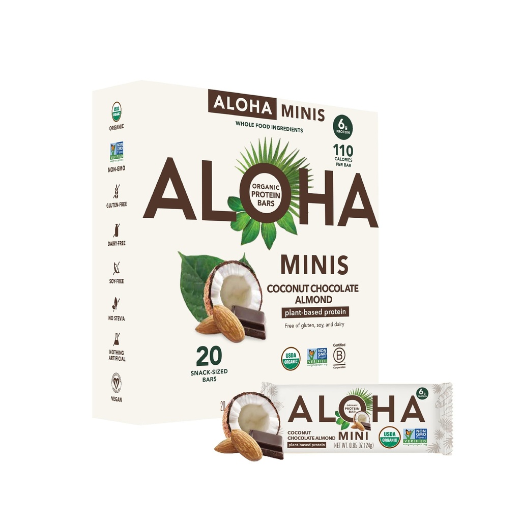 ALOHA Organic Plant Based Protein Bar MINIS 