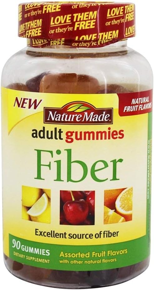 Natuur Made Adult Gummies Fiber Assorted Fruit - 90 Gummies