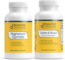 Onderzoek naar voedingssupplementen Kalmeer & Relaxx Bundel met Magnesium Glycinaat - Hoge Absorptie Magnesium + Geest & Spierondersteuning