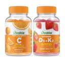 Levensbaar Vitamine C 750mg + Vitamine D3 + Vitamine K2, Gummies Bundle - Grote Proeverij, Vitamine Supplement, Glutenvrij, GGO-vrij, Kauwgom