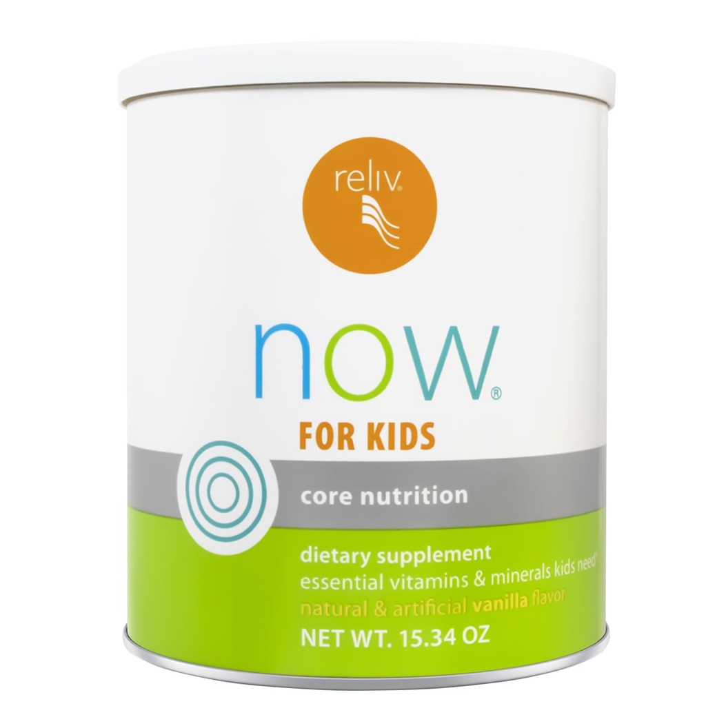 RELIV Nu voor Kinderen Vanille - Voedingsshake met essentiële vitamines, mineralen, Koolhydraten & Proteïne voor duurzame energie, 15 porties