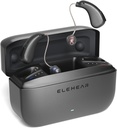 Alpha Hearing Aids, AI Noise Annulering OTC Hearing Aids voor senioren & volwassenen, Super Clear Sound, Langhoudende Batterij Oplaadbare Hoortoestellen, 4 Modi, Metallic Dark Grey