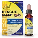 Bach RESCUE SLEEP KIDS Dropper 10mL, aide naturelle pour le sommeil et le stress, essence de fleur homéopathique, sans mélatonine, sucre et gluten, ami des enfants, formule non-alcool