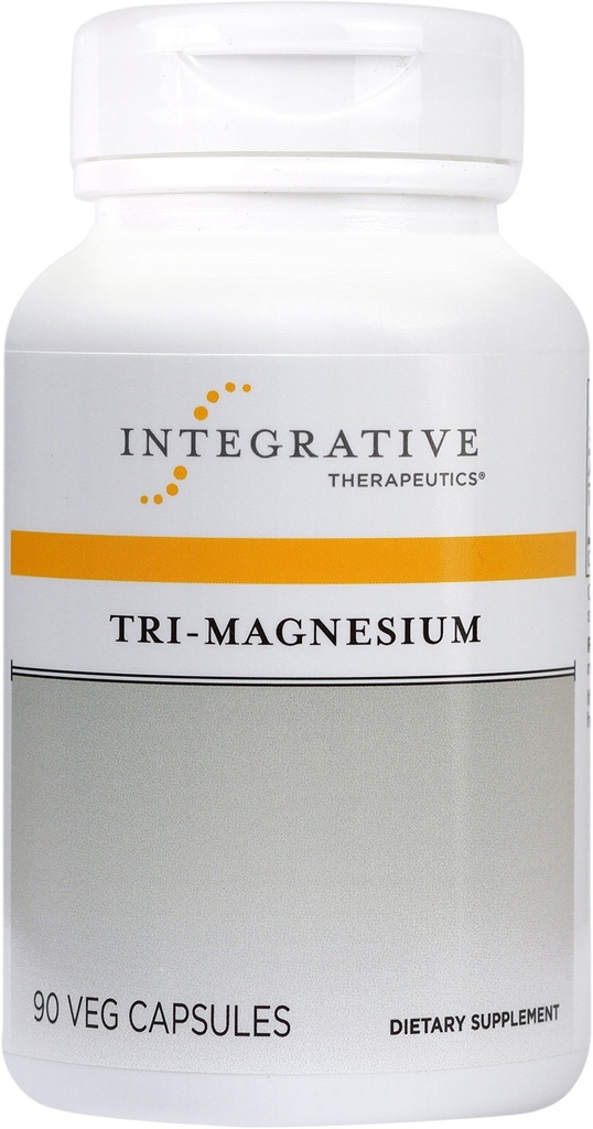 Thérapeutique intégrative Tri-Magnésium - Supporte le métabolisme de l'énergie cellulaire et de l'énergie* - Supplément de magnésium pour le soutien du cœur et de la santé nerveuse* - Sans lait et sans gluten - 90 capsules (90 portions)