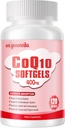 CoQ10-400mg-Softgels met PQQ, BioPerine & Omega-3, Coenzyme Q10(Ubichinon) Supplement voor hoge absorptie, krachtige antioxidant, ondersteuning hart en energieproductie, 120 porties