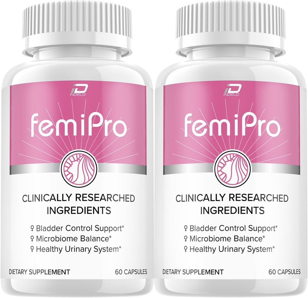 FemiPro Supplement - Probiotic Femi Pro Pillen, FemiPro 24-uurs ondersteuning Microbiotic Urinary Control Health, Femie Pro Reviews (2 Pack - 120 Capsules)