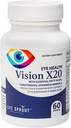Vision X20 avec Lutéine, Beta-Carotène, L-Glutatione, Bilberry et Niacin pour le soutien de la vision, santé globale des yeux