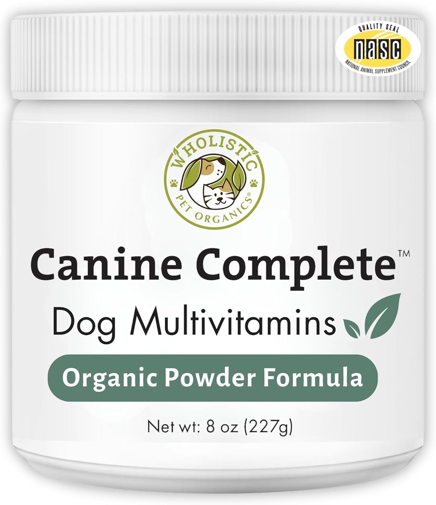 Wholistic Pet Organics Canine Complete - Honden Multivitamine Poeder - 8 Oz - Dagelijkse hondenvitaminen en supplementen voor zelfgemaakte voeding - Immuunsysteem, huid, jas en algemene gezondheid - Klein en groot ras