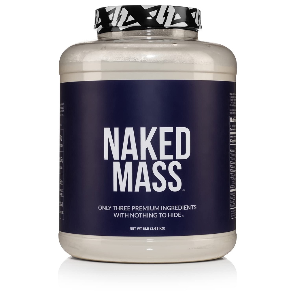 Masse NAKED - Poudre naturelle de protéines gaineuses - 8 LB en vrac, sans OGM, sans gluten et sans soja.