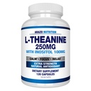 Arazo Nutrition L-Theanine 250mg (Extra sterkte) met Inositol 100mg, 120 Capsules Vegetarisch
