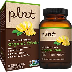 Biologische Folaat - Whole Food Prenatale Ondersteuning - 800mcg Foliumzuur (100 capsules)
