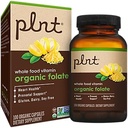 Organic Folate - Whole Food Prenatal Support - 800mcg Folic Acid (100 Capsules)