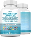 60 Graaf Magnesium Complex 2285mg met Magnesium Glycinate Citrate Malate Oxide Taurate Aspartate Gluconate Orotate & Mag Chloride, Zink Koper Mangaan & Vitamine C B1 B2 B6 B12 Complex USA