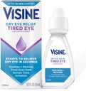 Visine droog oog verlichting moe oog slijmende oogdruppels, vochtinbrengende en verzachtende steriele druppels voor geïrriteerde, droge en moe ogen als gevolg van Screen Time Irritation, Polyethyleen Glycol, 0,5 fl.oz
