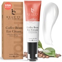 Beauty by Earth Cafeine Eye Cream for Puffiness & Bags Under Eyes - USA Made with Natural & Organic Ingredients, Under Eye Cream for Dark Circles with Glycerine & Vitamin E, Brightens & Refreshes