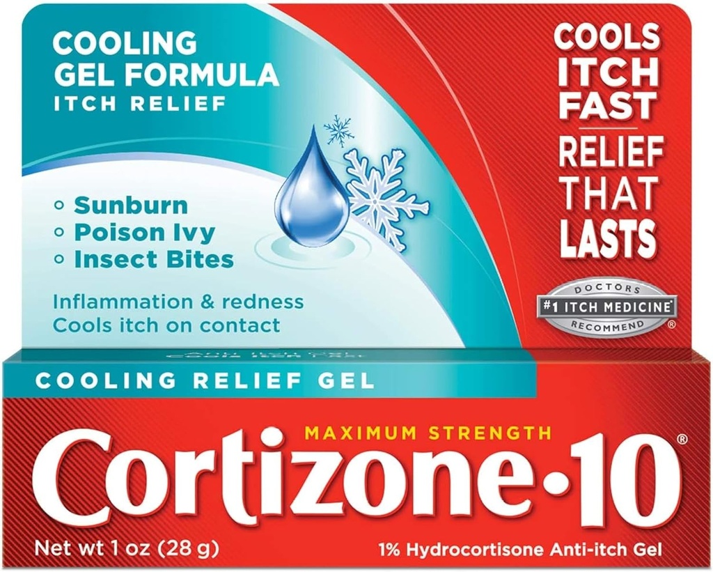 CORTIZONE-10 Gel anti-démangeaison de refroidissement, 1 Oz (paquet de 4)