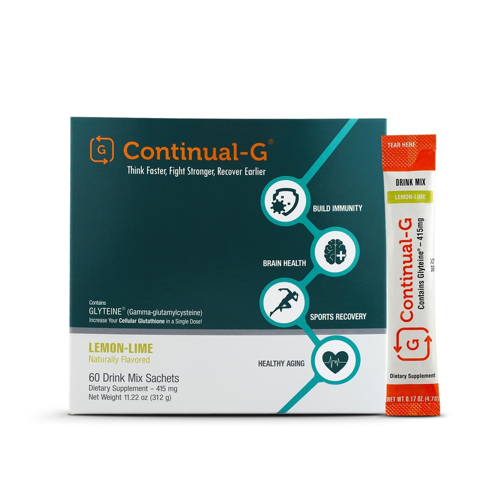 CONTINUAL - G Poudre - Précurseur de glutathion cellulaire prouvé cliniquement bénéfice de la glytéine et de la fibre solaire