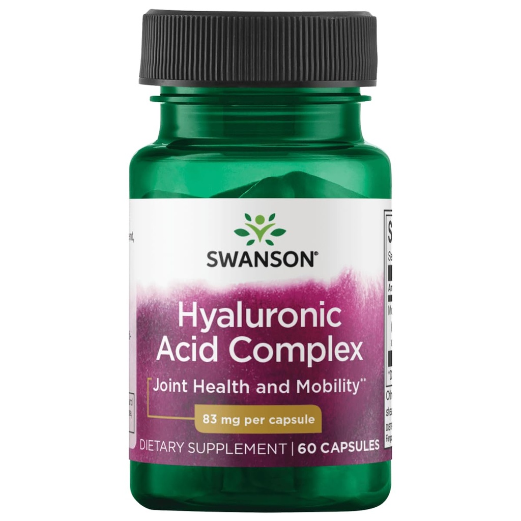 Swanson High Potency Hyal-Joint Hyaluronic Acid Complex 83 Milligrammen 60 Capsules