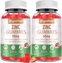 Zink Gummies 50mg - Vitamine C, D3 & Vlierbes, Echinacea, Zink Immune Health Gummies, Non-GMO, Natural Antioxidant Supplements for Men & Women, Vegan 2 Pack