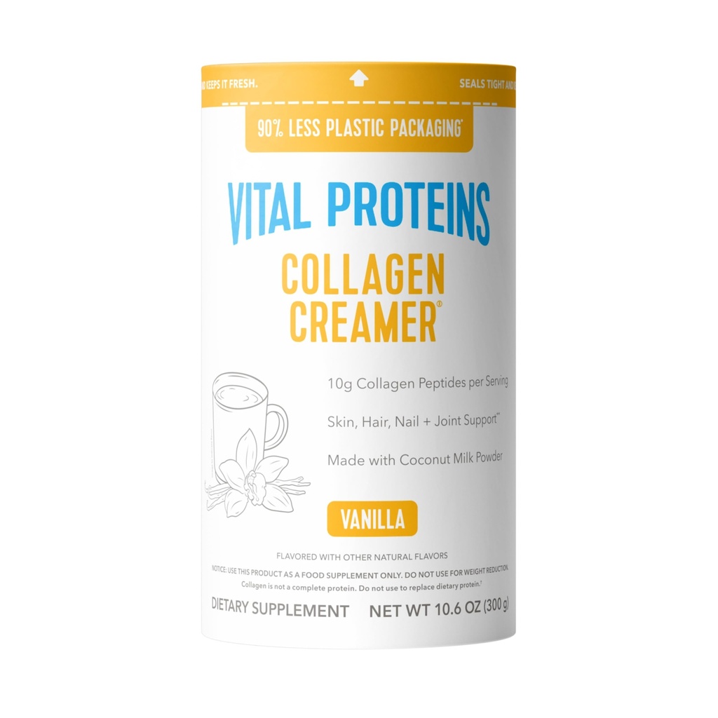 Poudre de peptides de collagène pour protéines vitales - Crème de café Vanilla pour cheveux, peau et ongles