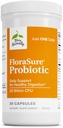 Terry Naturally FloraSure Probiotica - Verteringssupplement voor hulp tegen incidentele opgeblazenheid en ondersteuning Gasrelief - Gut Health Support Supplement met Bifidum - 30 capsules