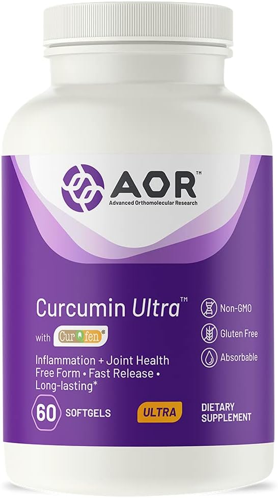 AOR, Curcumin Ultra, Premium supplement, Snelwerkende gezamenlijke ondersteuning, 60 Softgels (60 Servers)