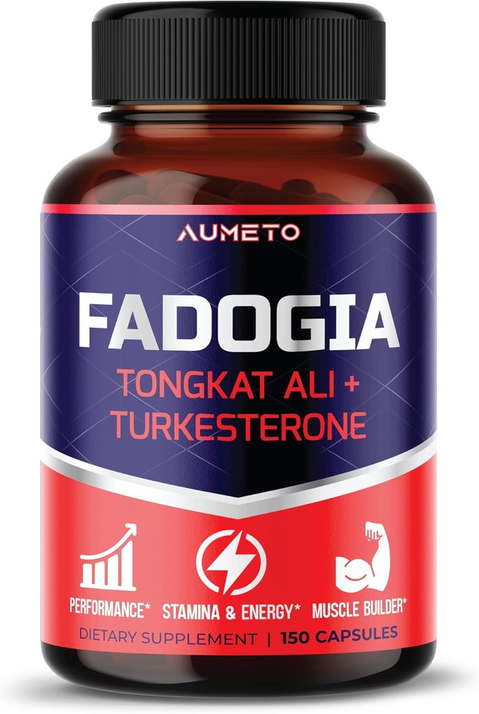 Fadogia Agrestis Supplement met Turkesterone Tongkat Ali Maca Root Panax Ginseng VIT D3 - mannelijke energie, kracht en geheugenondersteuning