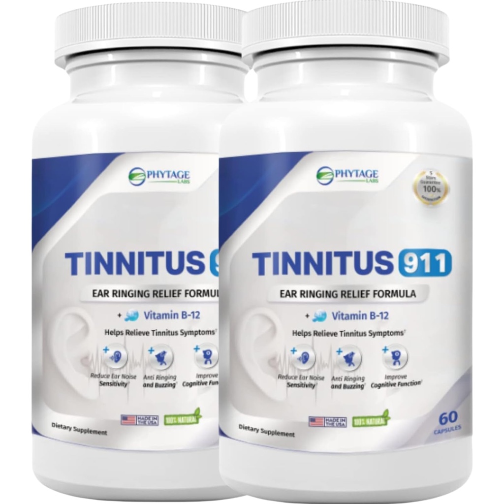 Tinnitus 911 - Tinnitus Relief Supplement - oorringende verlichting - 2 Pack