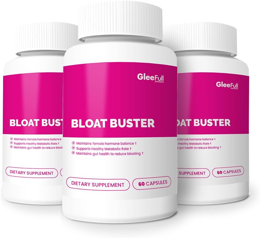 GleeFull Supplements Bloat Buster - Bloating Relief for Women - Soutient la digestion saine - Supplément enzymatiques digestifs (3 Pack)
