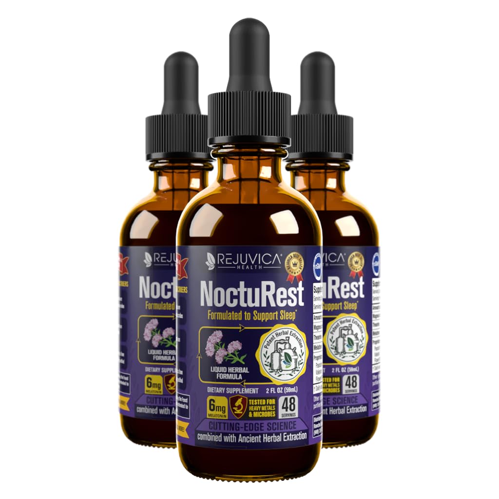 Geavanceerde slaapondersteuning supplement - vloeibare levering voor betere absorptie - Melatonine, Magnesium, Theanine, Valeriaan, Passiebloem, kamille en meer!