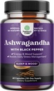 Biologische Ashwagandha Root Powder 60 Capsules - Ashwagandha met Black Pepper Extract Powder Supplements for Relax, Sleep & Immune Support for Women & Men - Organic Whitania Somnifera Root Supplements
