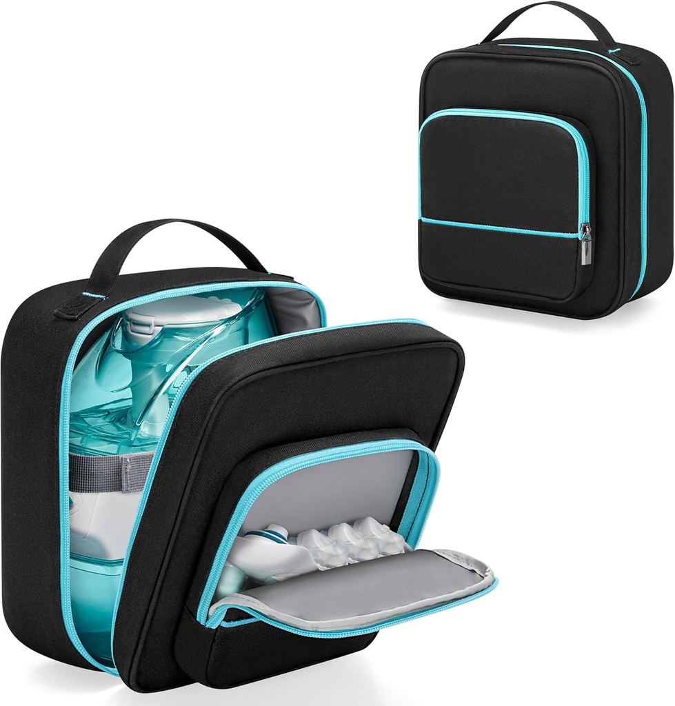 Cas de voyage YARWO Nez Cleaner Compatible avec le système d'irrigation nasale Navage, sac de stockage de sécurité Neti Portable avec doublage imperméable pour le kit de soins nasaux, SaltPods et dispositif de rinçage Sinus, sac seulement