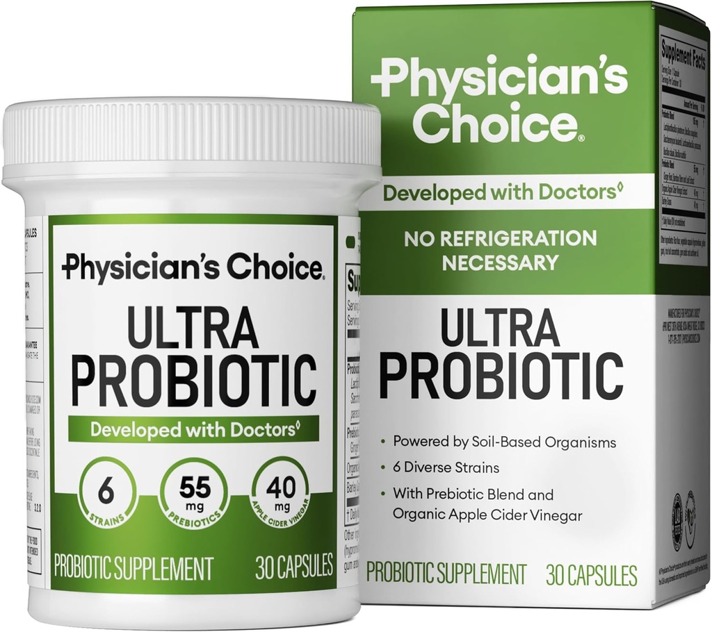 Ultra Probiotic - 60B SBO Probiotic - 6 Strains - Soil Based - Advanced Probiotic Users - Probiotics for Women & Men - Digestief Gezondheid - Ondersteunt Occasional Constipatie, Gas & Bloating