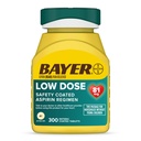 Bayer Aspirine Low Dose 81 mg, Enteric Coated Tablets, Doctor Aanbevolen, Secundaire preventie van hart- en vaatziekten, 300 Safety Coated Tablets